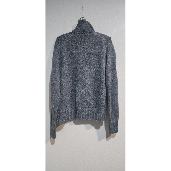 BANANA REPUBLIC TWEED FULL ZIP KNIT CARDIGAN JACKET SIZE MEDIUM BLUE - Picture 3 of 9